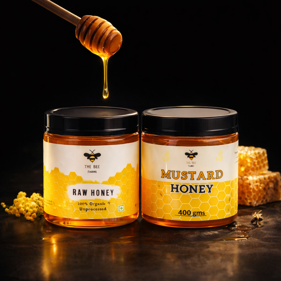 Raw Honey + Mustard Honey (Combo)