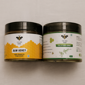 Raw Honey + Tulsi Honey (Combo)
